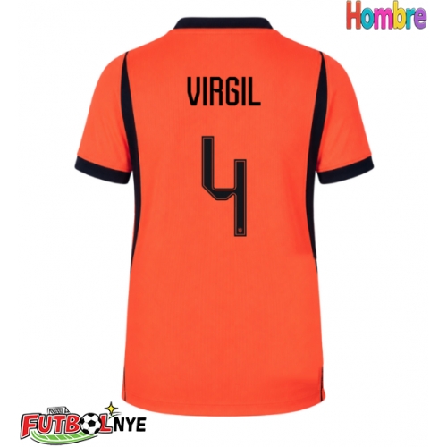 Camiseta Países Bajos Virgil van Dijk #4 Primera Equipación Mundial 2026 manga corta